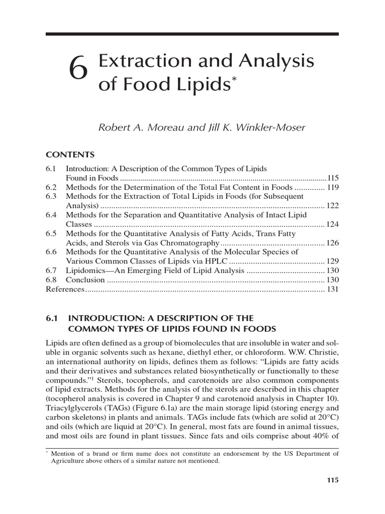 06 Analysis of Food Lipids | PDF | Lipid | Fat
