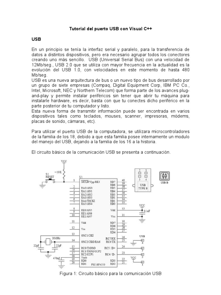 Tutorial Del Puerto Usb | PDF | USB | C 