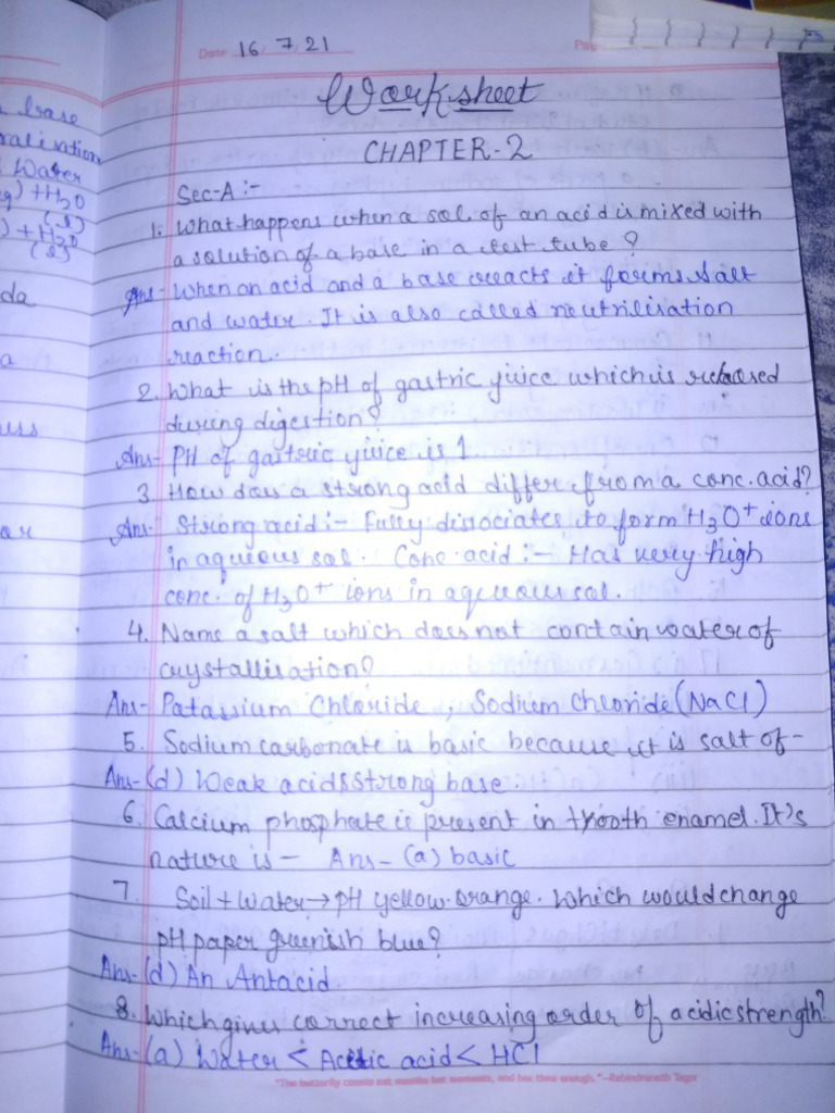 Chem Worksheet | PDF
