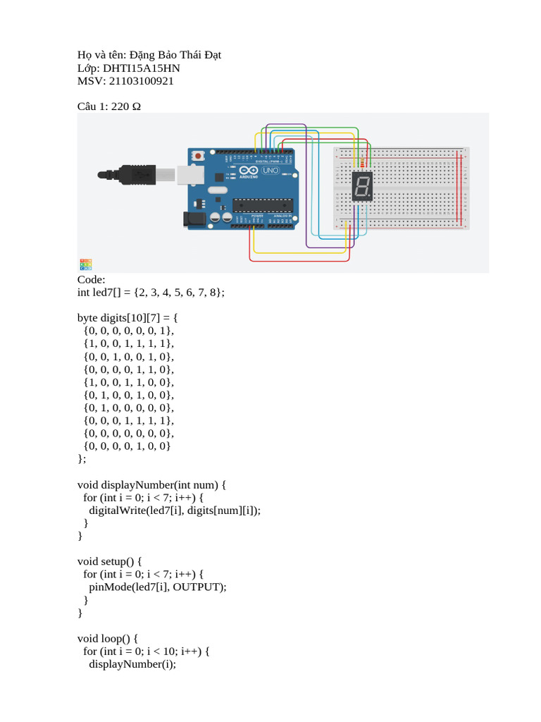 Arduino LED Control Code Examples | PDF | Computer Programming