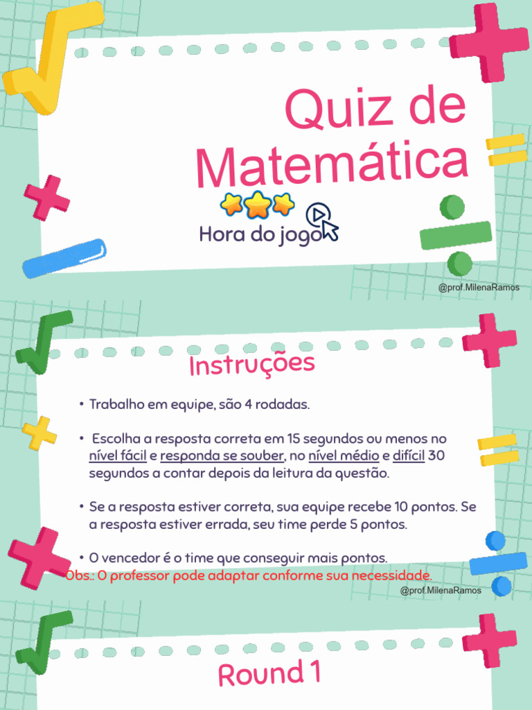 Quiz de Matematica 1 | PDF | Metro