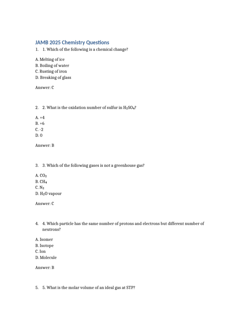 CHEMISTRY JAMB PAST QUESTIONS AND ANSWERS PDF 2025 PDF DOWNLOAD FREE visual data 4