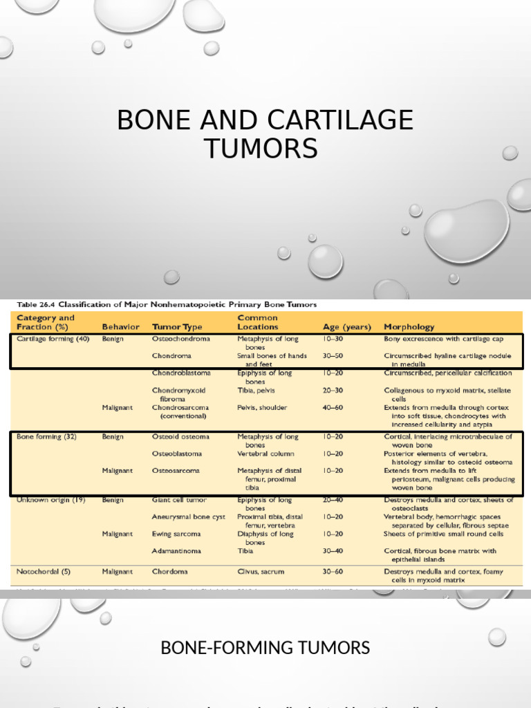 Bone and Cartilage Tumors | PDF | Bone | Benign Tumor