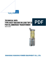 Technical Data Type SHZV Vacuum On-Load Tap Changer For Oil-Immersed Transformer