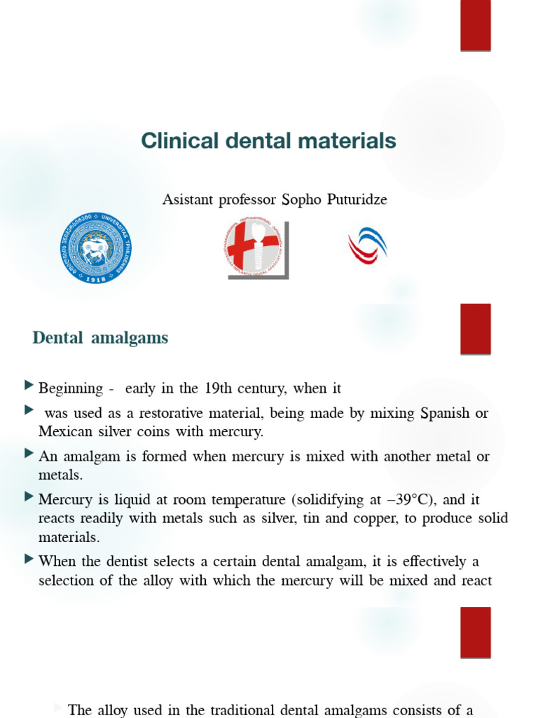 Overview of Clinical Dental Materials | PDF | Dental Composite | Tooth ...