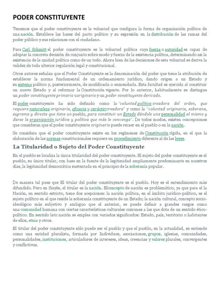 Poder Constituyente | PDF | Nación | Democracia