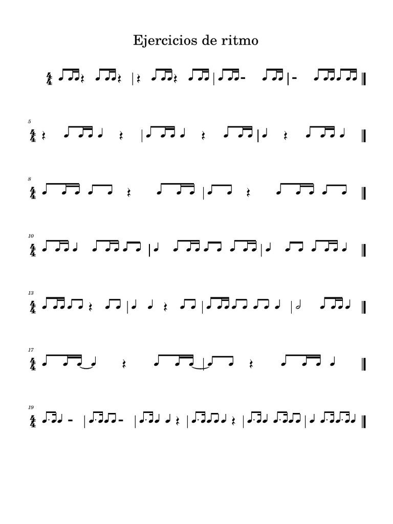 Ejercicios de Ritmo | PDF