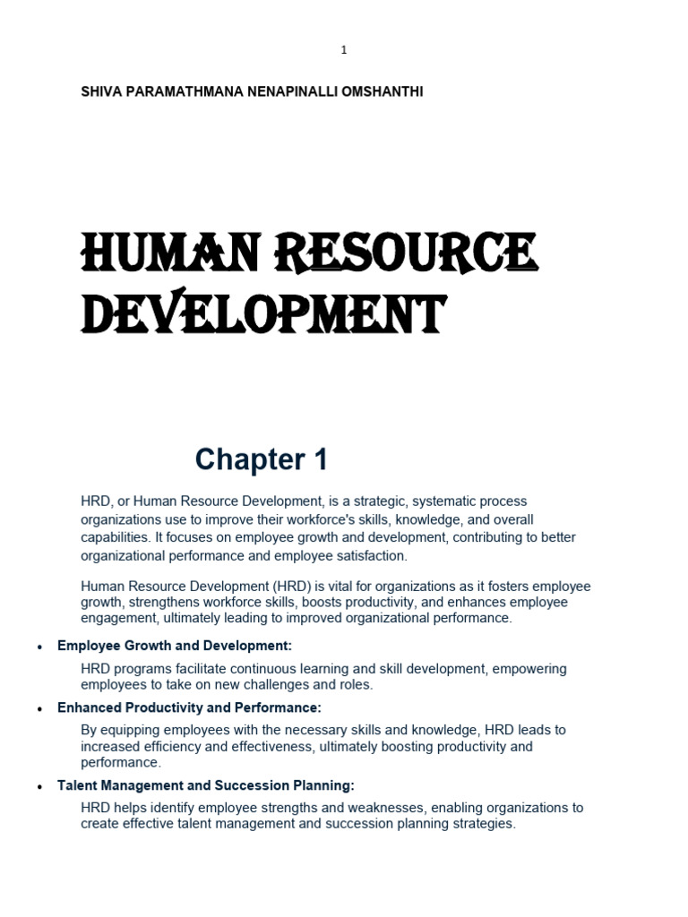 Human Resource Development Final For2025 | PDF | Human Resources ...