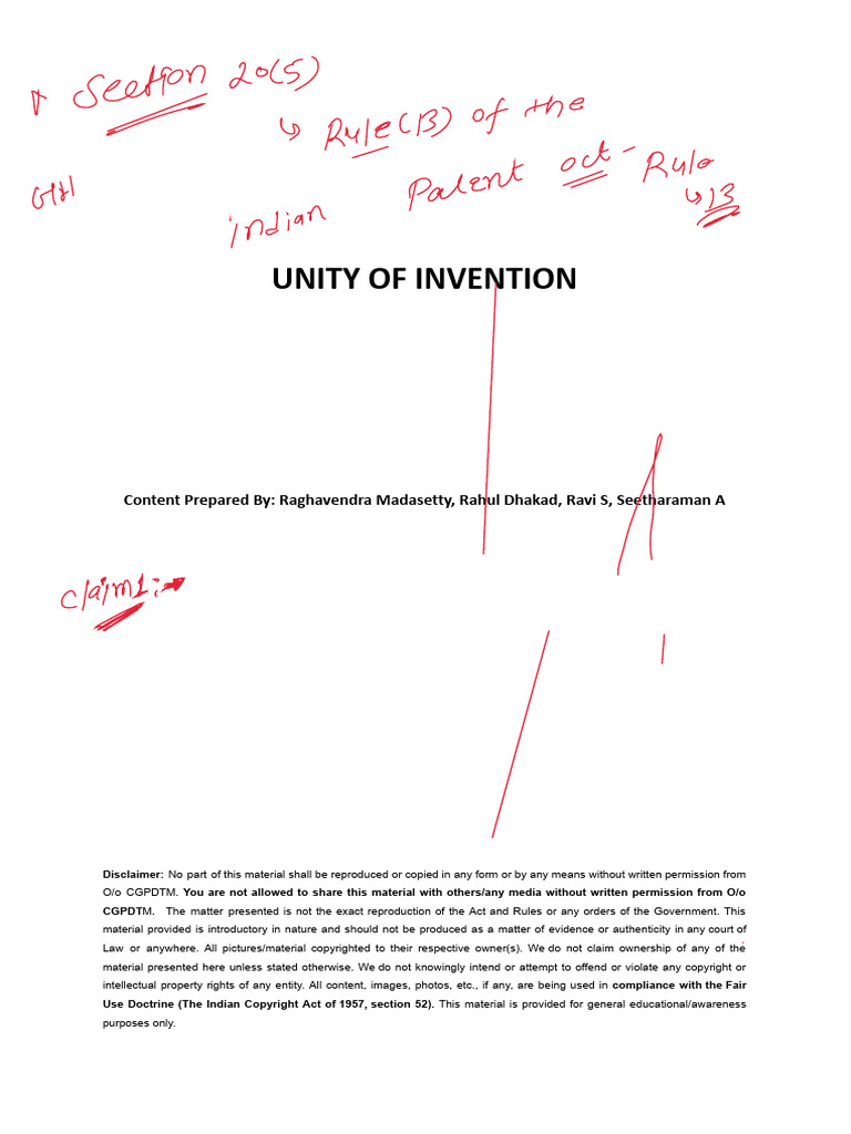 TOPIC 20-GLRM-Unity of Invention | PDF | Glossary Of Patent Law Terms ...