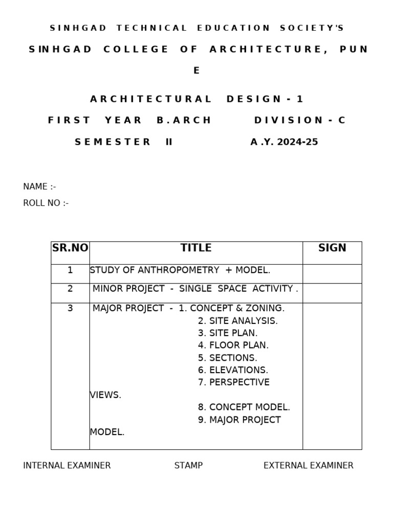 Architectural Design Projects Overview | PDF