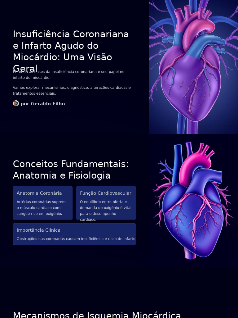 Insuficiencia Coronariana e Infarto Agudo Do Miocardio Uma Visao Geral ...