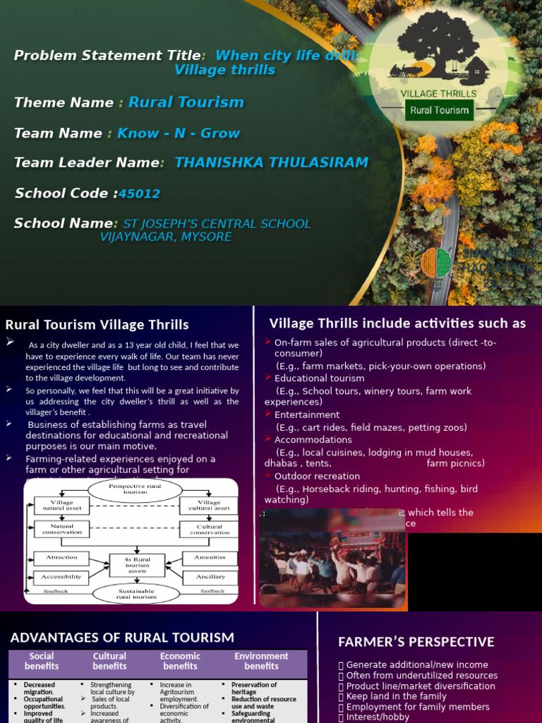 Rural Tourism: Village Thrills Initiative | PDF | Biodiversity | Tourism