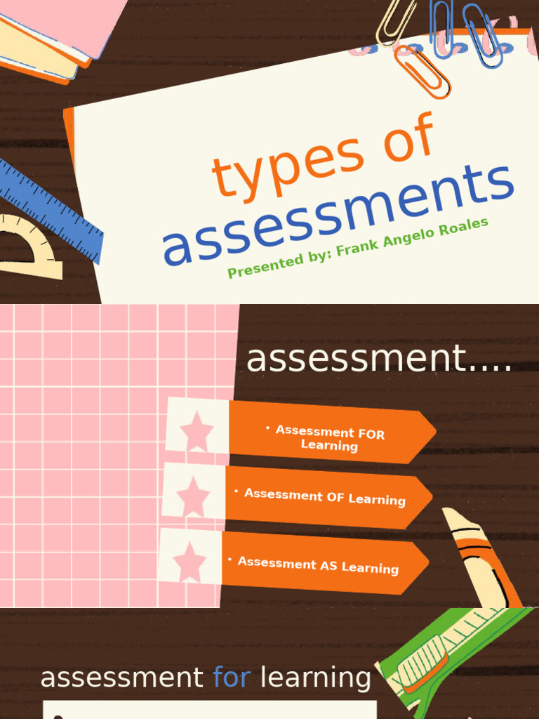 Types of Assessment Presentation | PDF | Educational Assessment | Learning