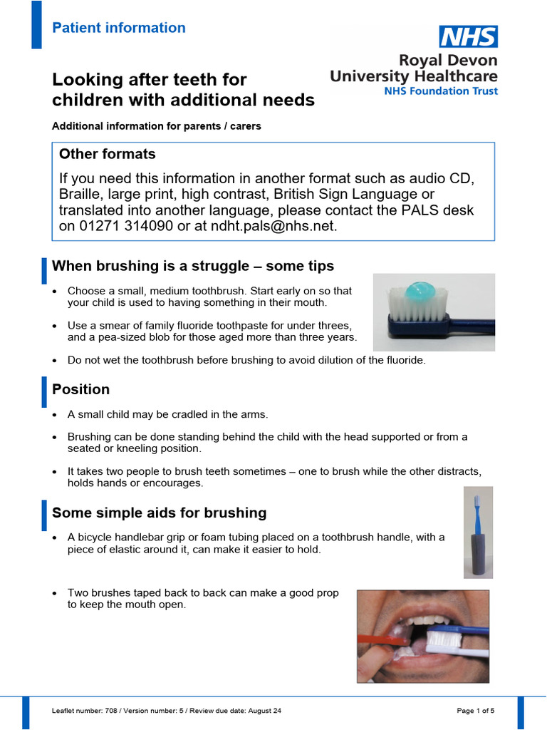 Additional Needschildteethcare | PDF | Toothbrush | Oral Hygiene