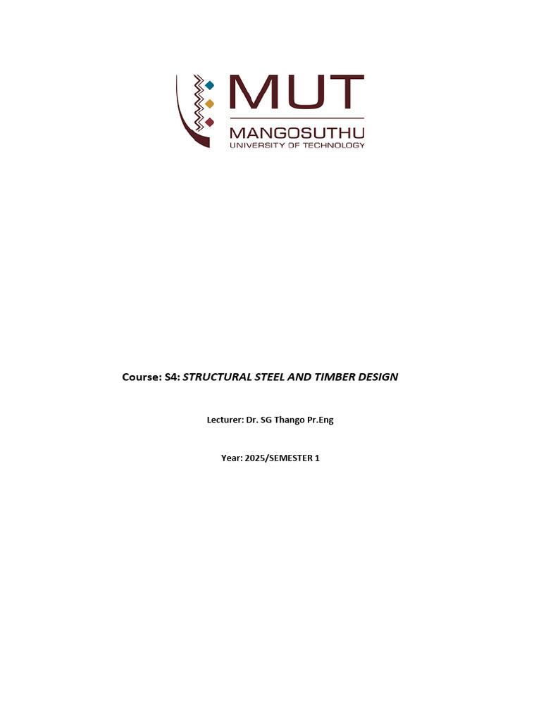Structural Steel Design Assignment 2025 | PDF