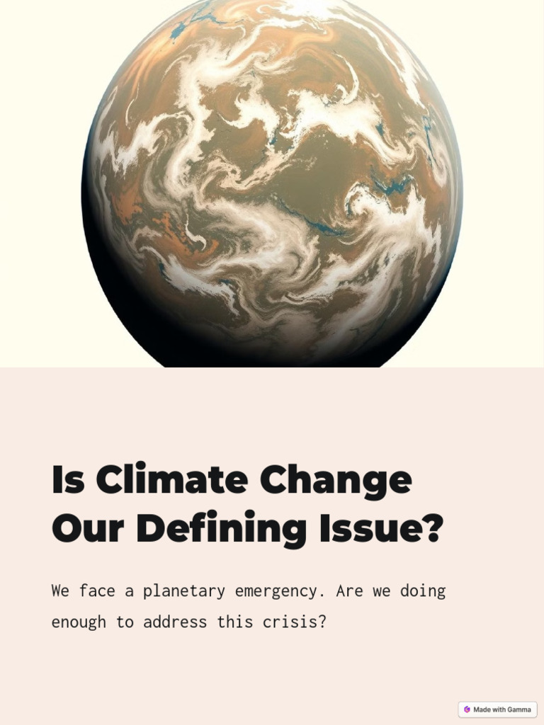 Is Climate Change Our Defining Issue | PDF