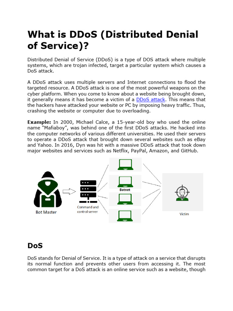What Is DDoS | PDF | Denial Of Service Attack | Transmission Control  Protocol