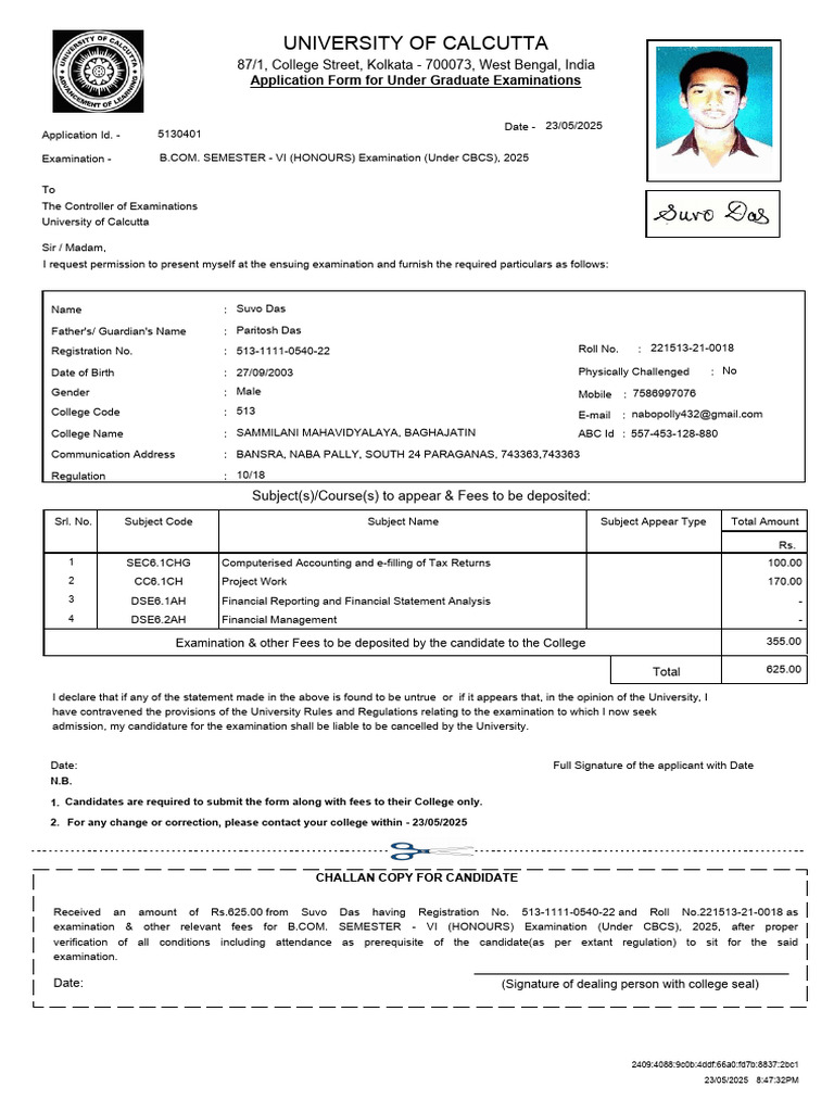 Enrolment - Form - 513 1111 0540 22 - 23 05 2025 - 20 47 | PDF ...