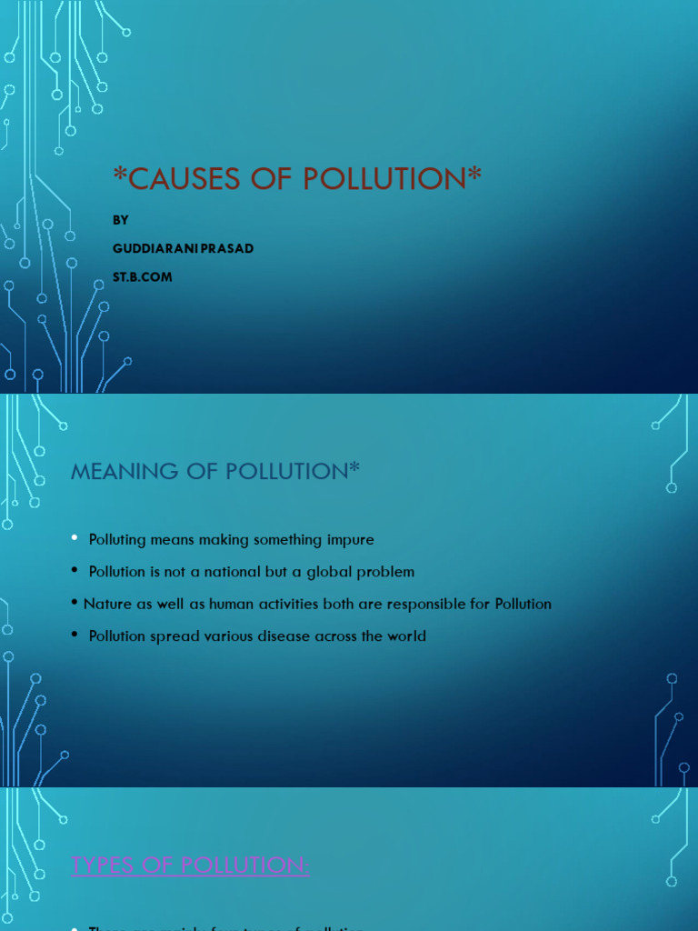 Understanding Pollution Types and Causes | PDF | Pollution | Air Pollution