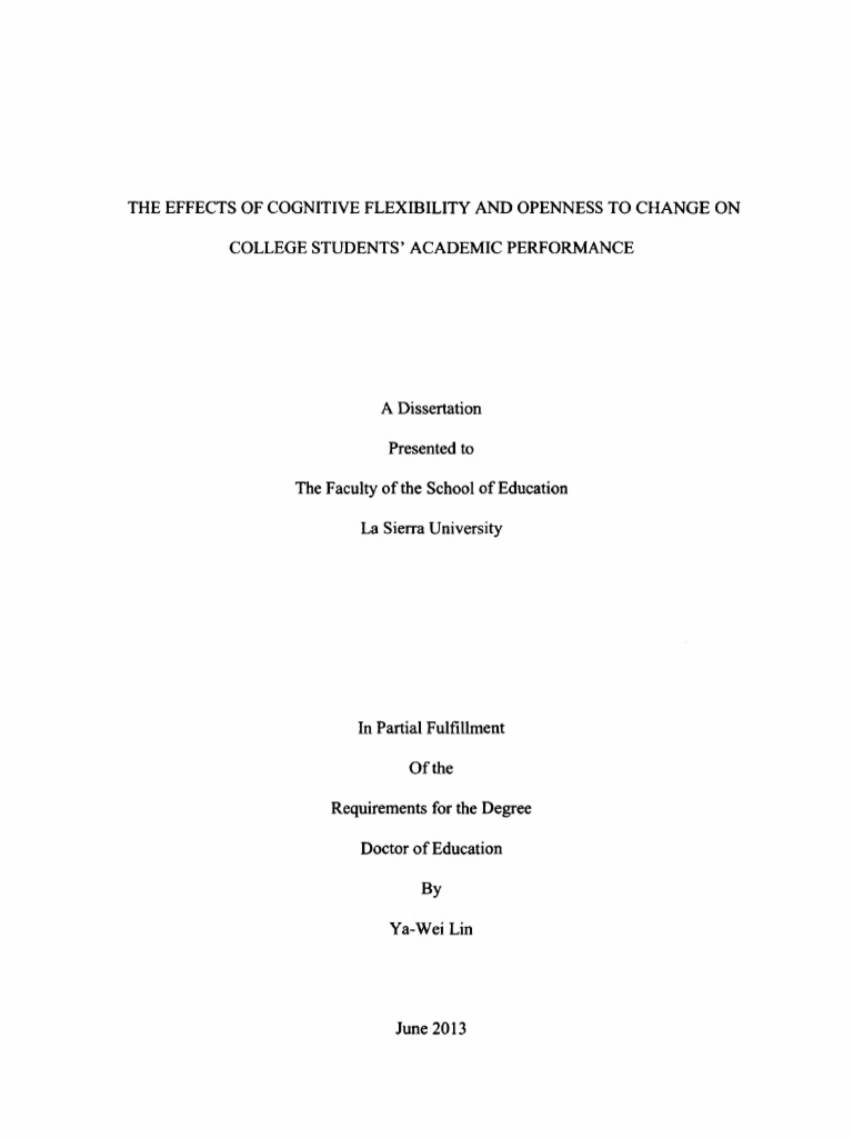 Cognitive Flexibility and Academic Success | PDF | Thought | Learning