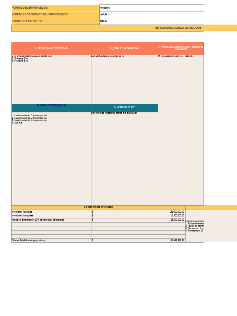 Lean Canvas para Emprendedores | PDF | Innovación | Modelo de negocio