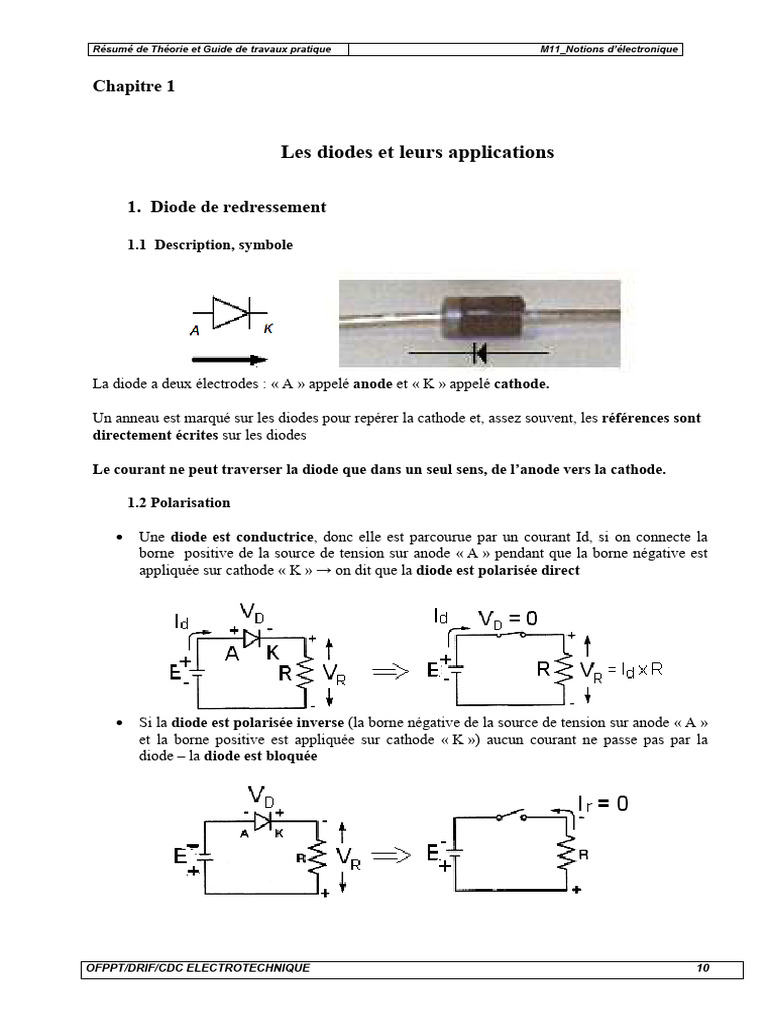 Guide sur les diodes en électronique | PDF | Diode | Redresseur
