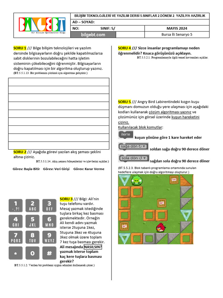 5 SNF D2 S2 Hazirlik 1 | PDF