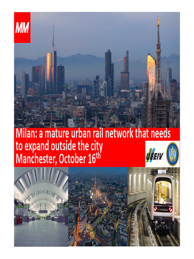 Milan A Mature Urban Rail Network | PDF | Milan | High Speed Rail
