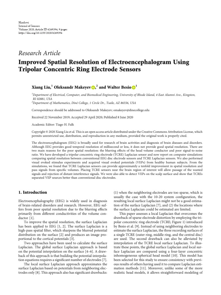 Enhanced EEG Spatial Resolution with TCRE | PDF ...