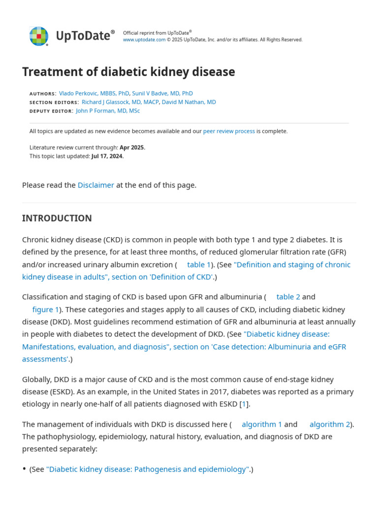 Dapagliflozin in Diabetic Kidney Disease | PDF | Chronic Kidney Disease ...