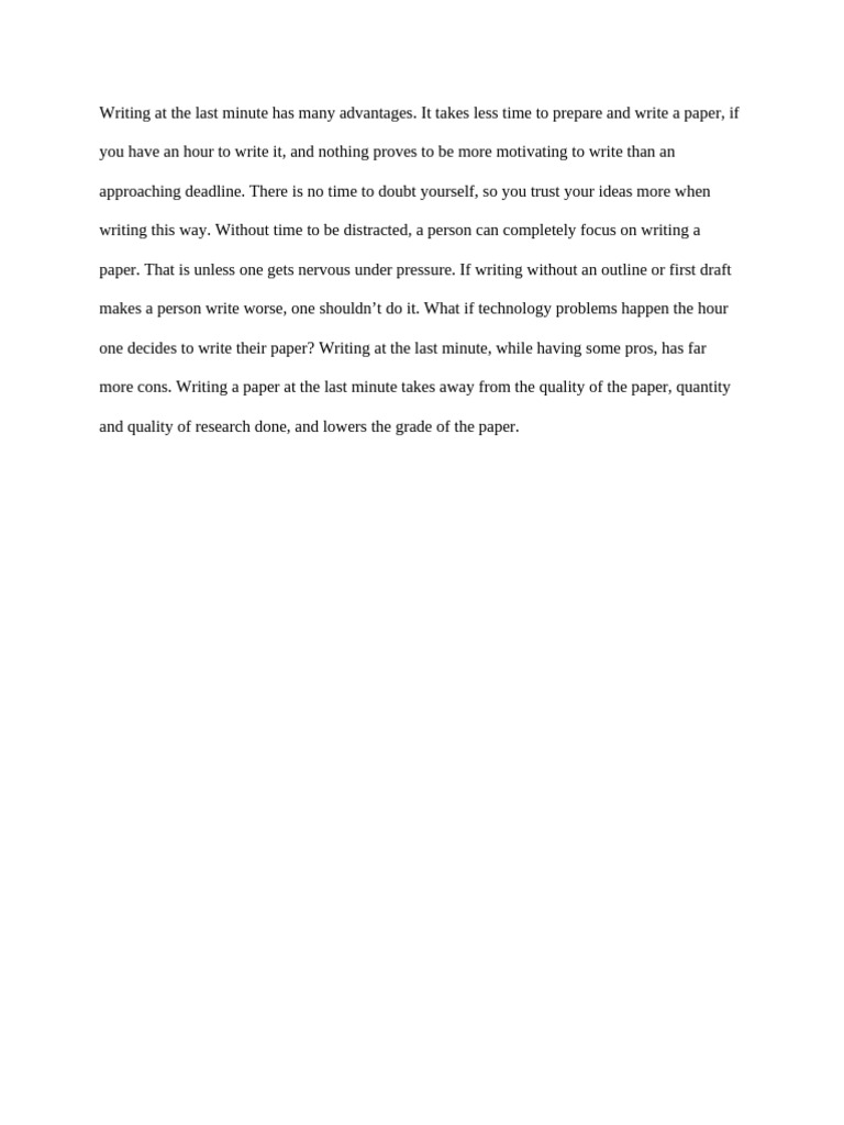 Writing at The Last Minute | PDF