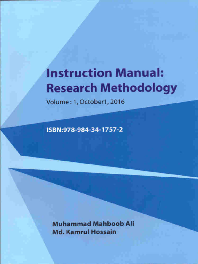 Research Methodology Manual Volume 1 | PDF | Theory | Inductive Reasoning