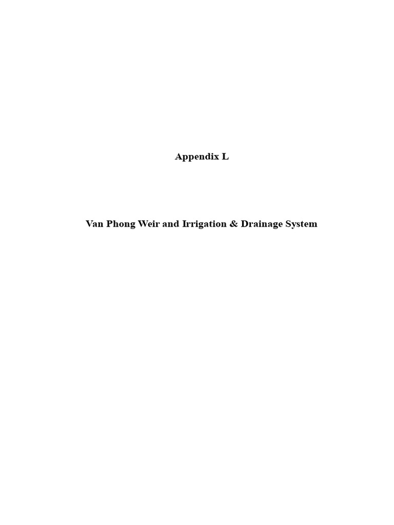 Appendix L | PDF | Irrigation | Agriculture