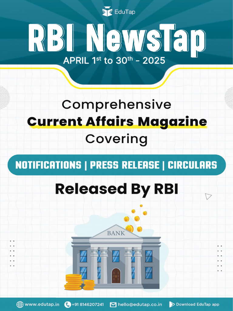 RBI NewsTap 1st To 30th April 2025 Lyst1746440491150 | PDF | Capital ...