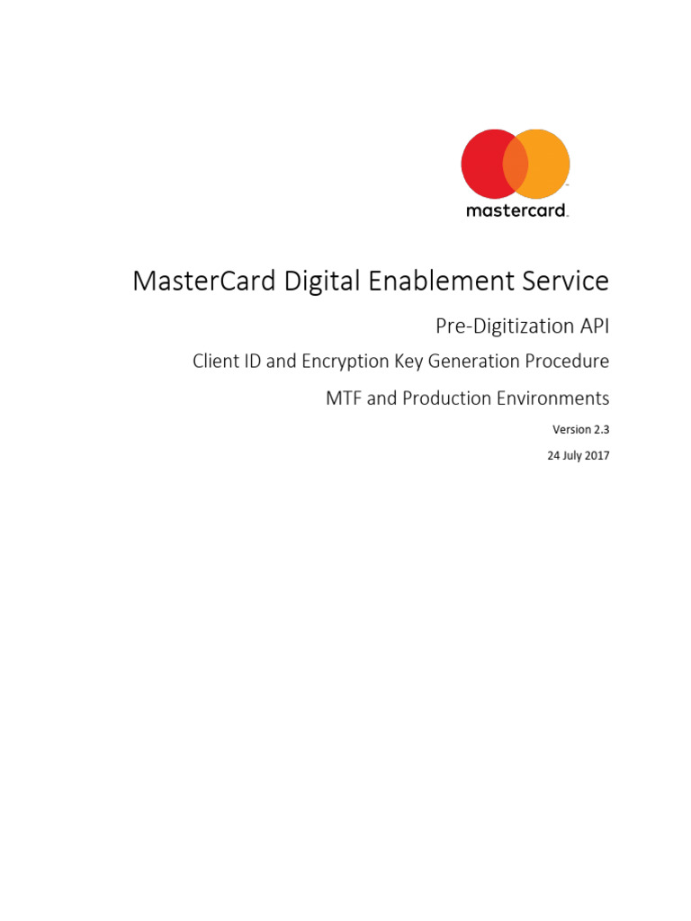 MDES Client ID and Key Generation Guide | PDF | Transport Layer ...