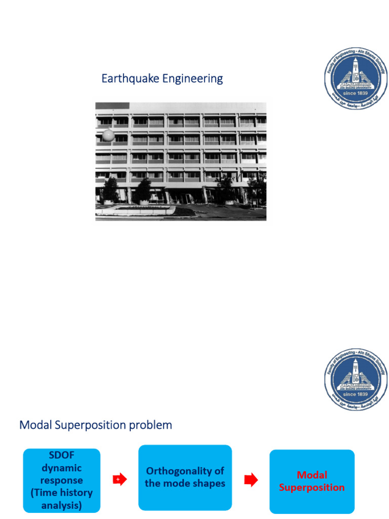 Modal Superposition in Earthquake Engineering | PDF | Normal Mode ...
