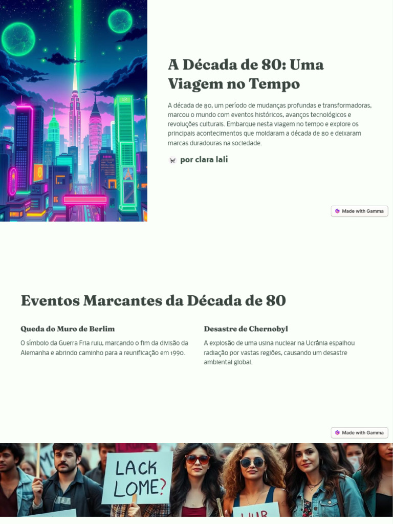 A Decada de 80 Uma Viagem No Tempo - Cópia | PDF | Revoluções | Humano