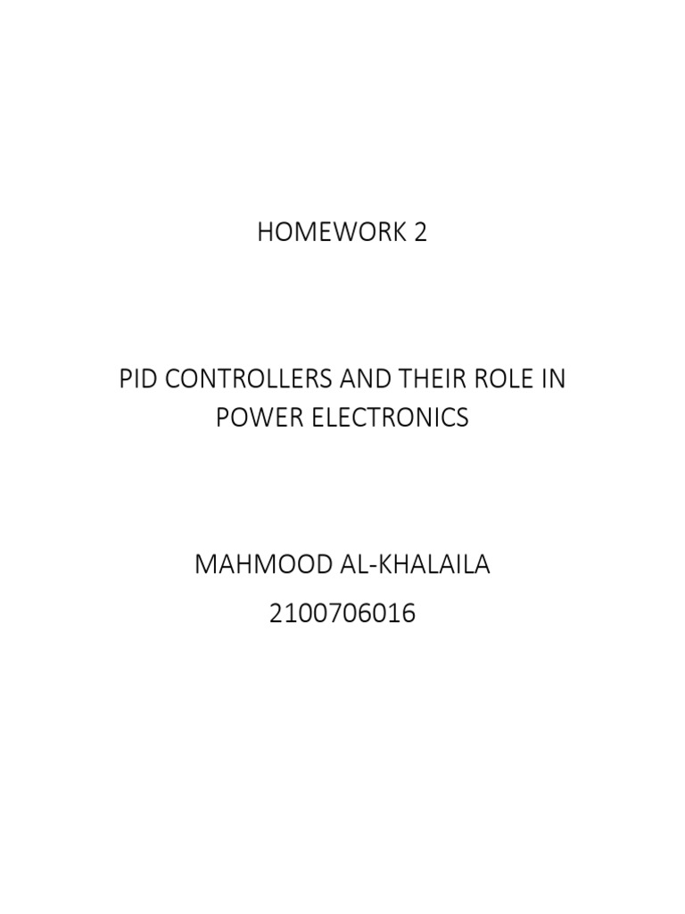 2nd Homework of Electropower | PDF | Power Electronics | Control Theory