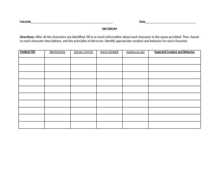 Attachment 5 Decorum Handout | PDF