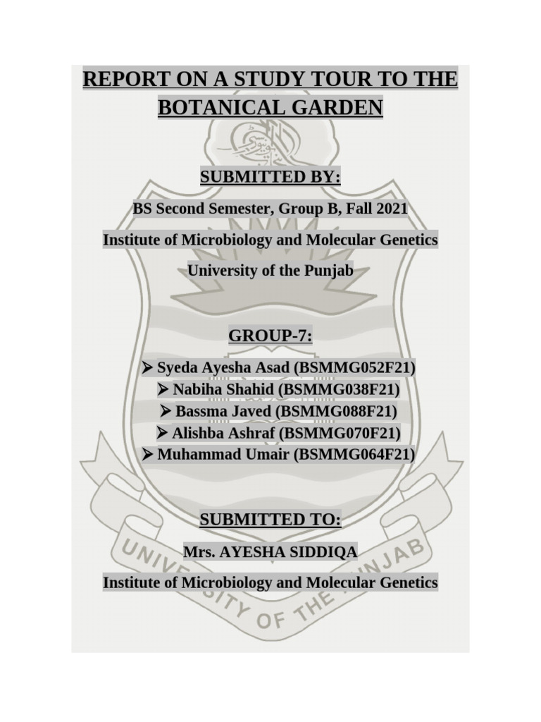 Botanical Garden Study Tour Report | PDF | Orange (Fruit) | Citrus