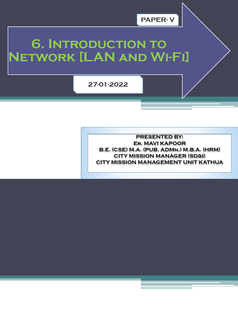 Introduction To Network LAN Wi Fi | PDF | Computer Network | Ip Address