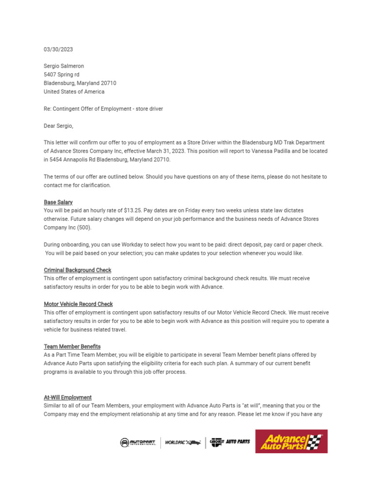 US AAP Offer Letter 2023-03-30 | PDF