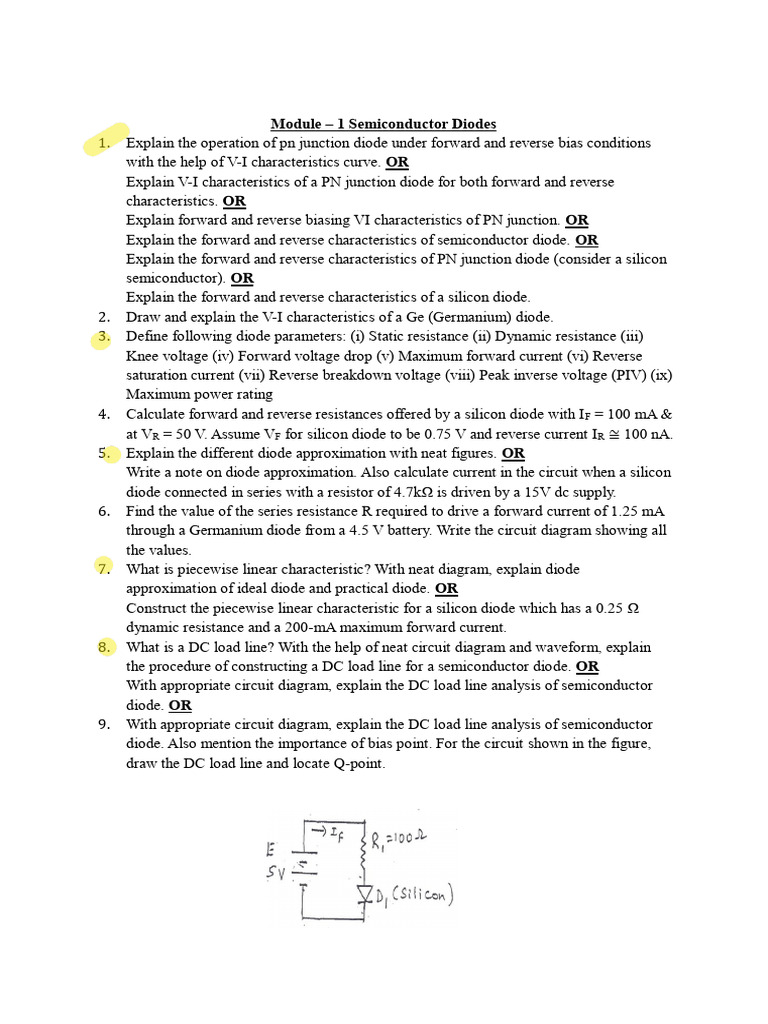 PN Junction Diodes and Rectifiers Guide | PDF | Rectifier | Operational ...