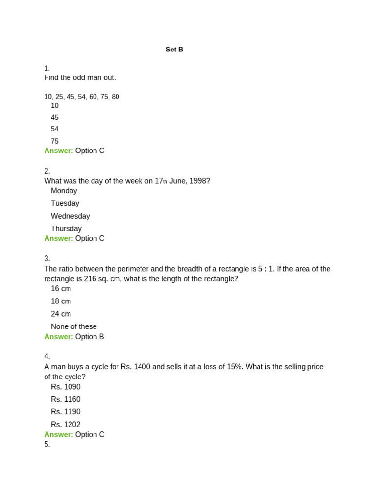 Set B | PDF