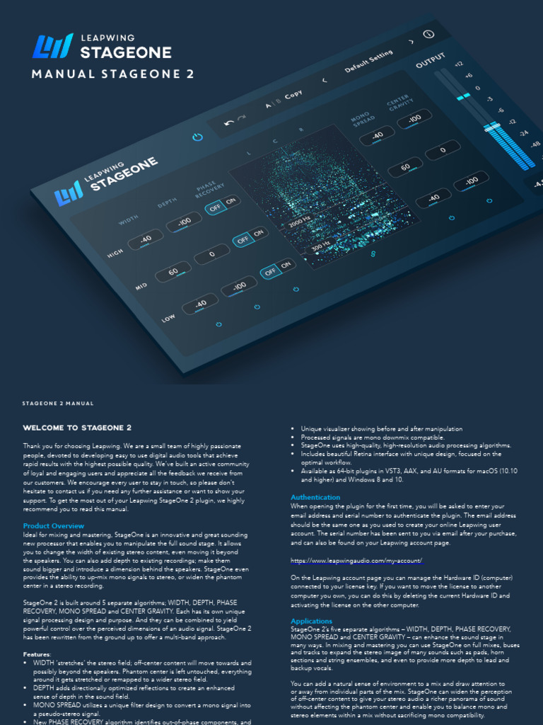 StageOne 2 Plugin User Manual | PDF | Software | Computer Engineering
