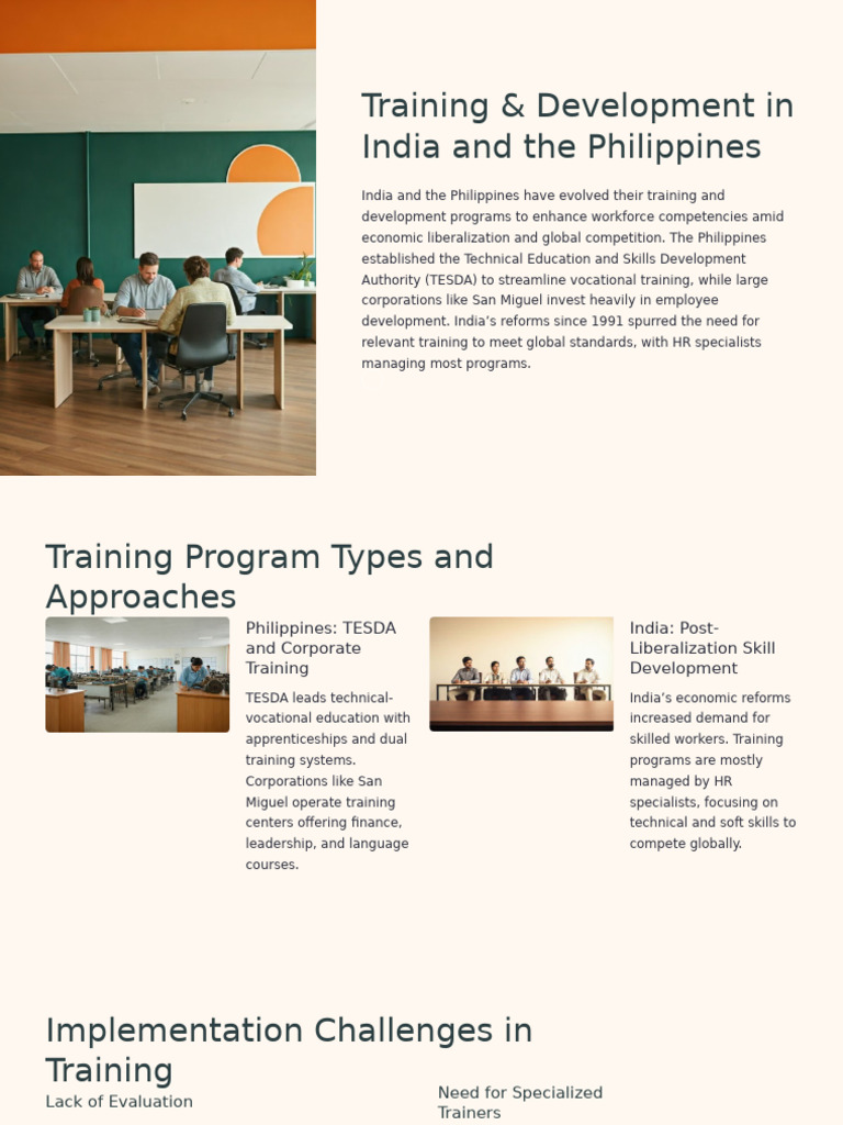 Training Development in India & Philippines | PDF | Vocational ...