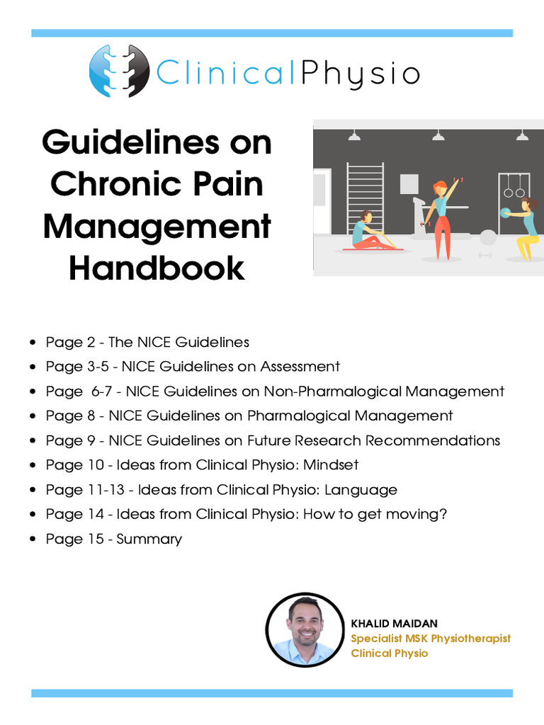 Chronic Pain Management Guidelines | PDF | Pain | Physical Therapy