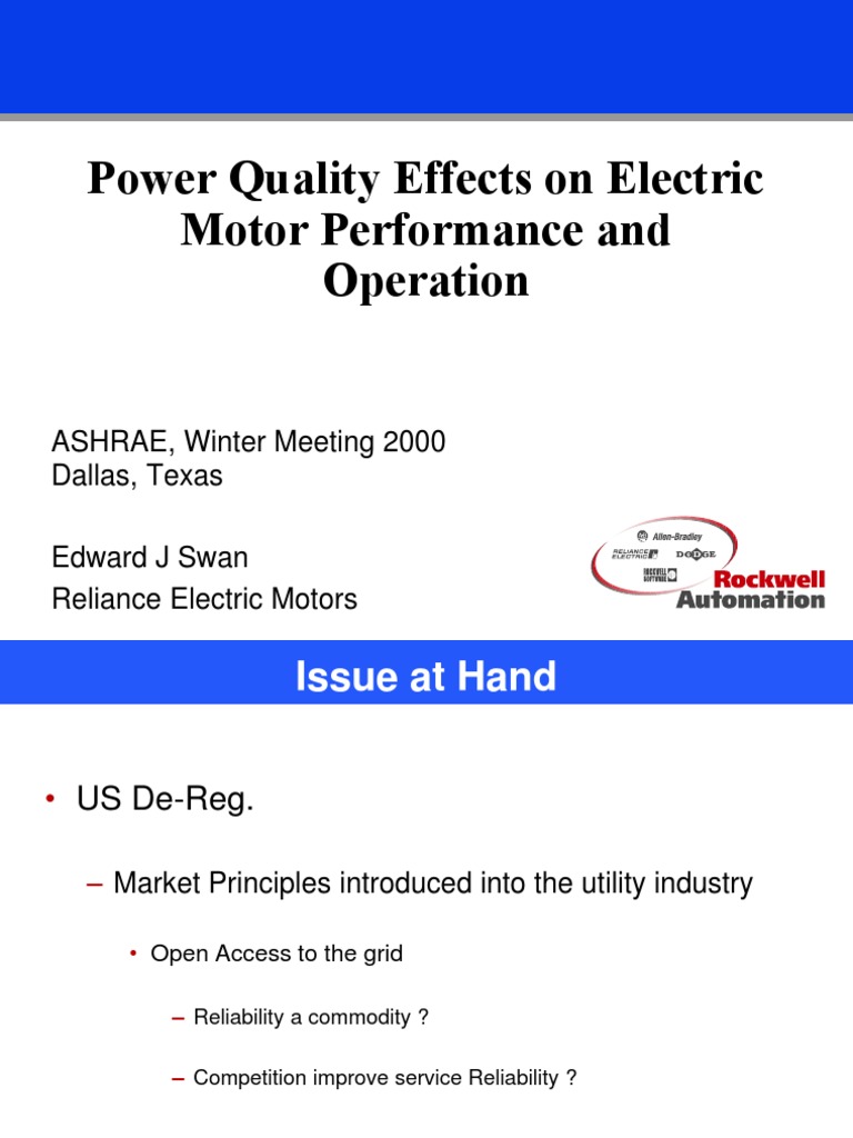 Power Quality Impact on Motor Performance | PDF | Technology & Engineering