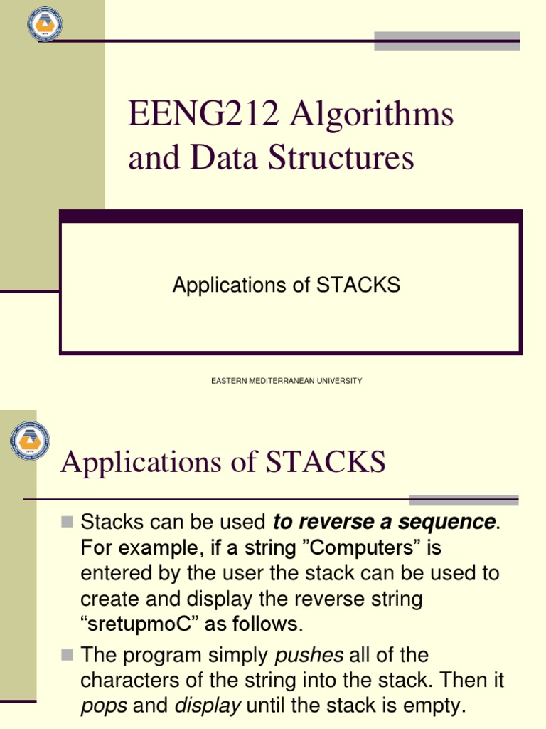 Applications of Stacks | Download Free PDF | String (Computer Science ...