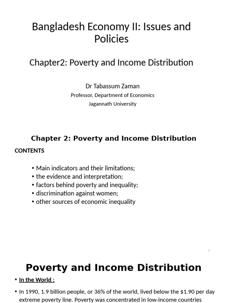 Poverty and Income Distribution in Bangladesh | PDF | Poverty | Poverty ...